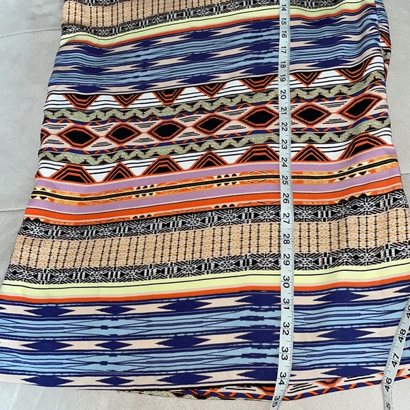 Aztec print rainbow colored shift dress mini size small skies are blu - Picture 5 of 5